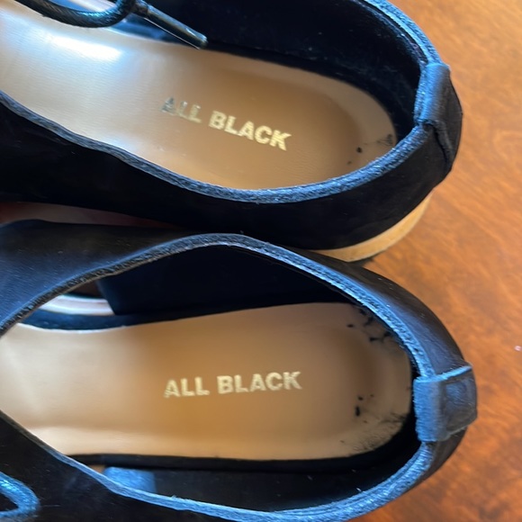 All Black NWOT “flatform” lug wedge sandals. Black Euro size 38 (7 1/2 -… - Picture 5 of 9